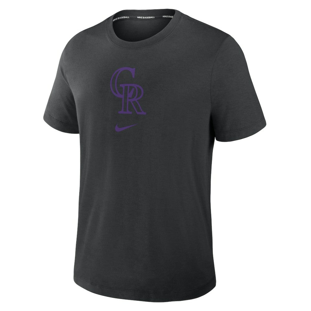 Colorado Rockies Authentic Collection Early Work Tri-Blend Dri-FIT T-Shirt Black