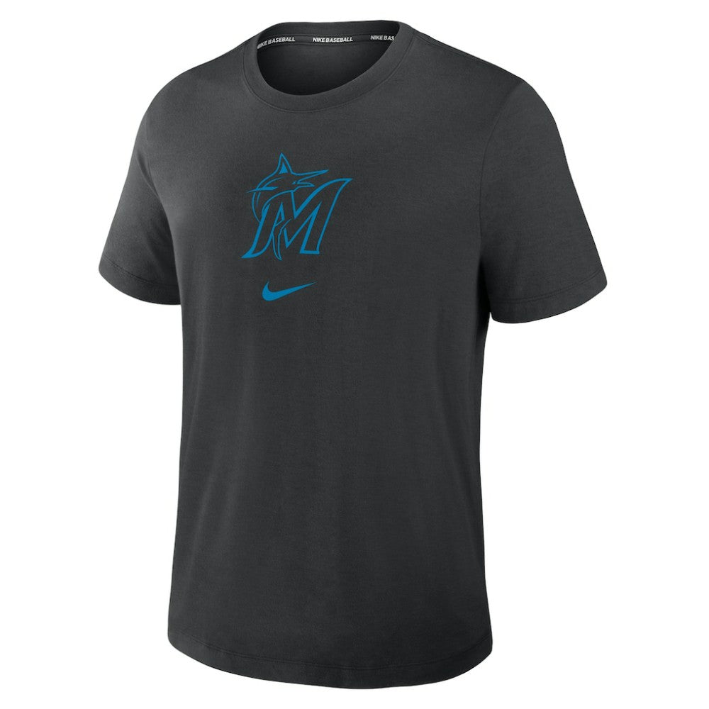 Miami Marlins Authentic Collection Early Work Tri-Blend Dri-FIT T-Shirt Black