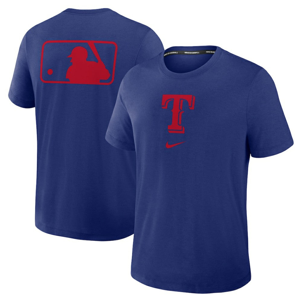 Texas Rangers Authentic Collection Early Work Tri-Blend Dri-FIT T-Shirt Royal