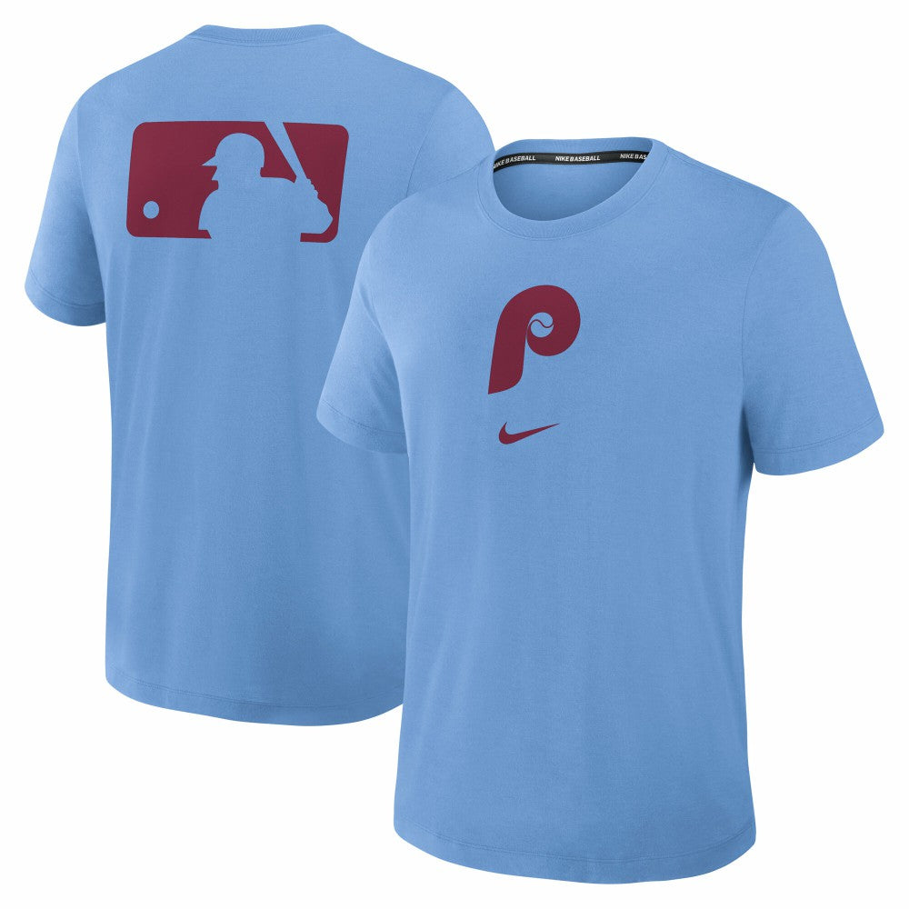 Philadelphia Phillies Authentic Collection Early Work Tri-Blend Dri-FIT T-Shirt Light Blue