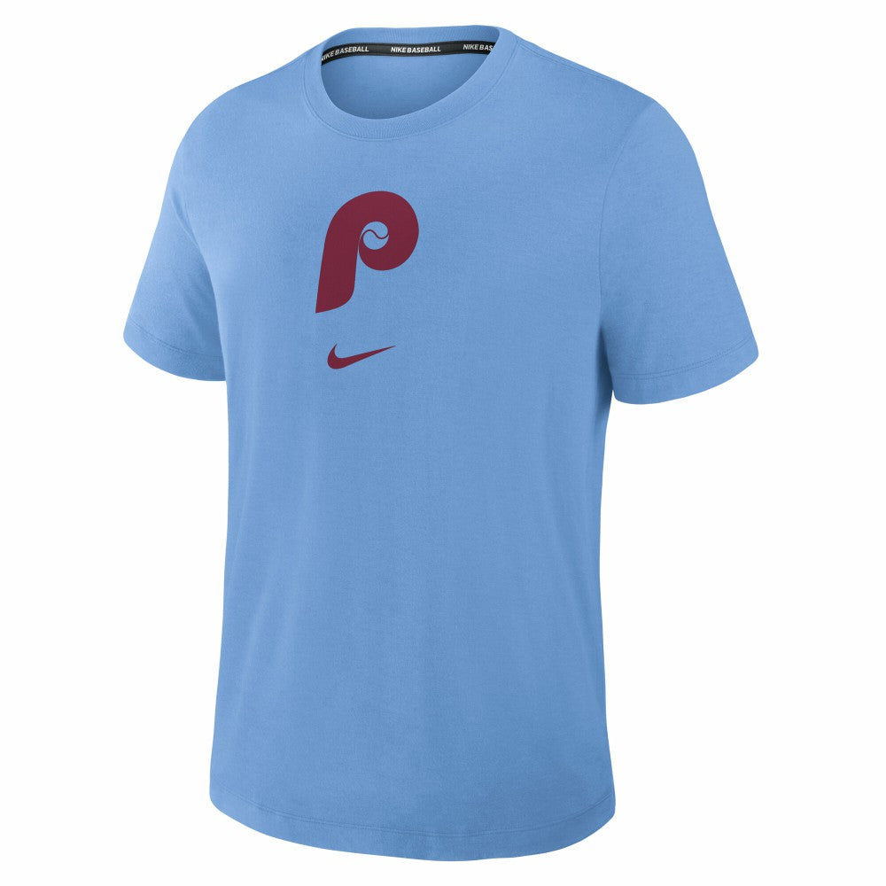 Philadelphia Phillies Authentic Collection Early Work Tri-Blend Dri-FIT T-Shirt Light Blue