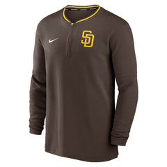 San Diego Padres Authentic Collection Performance Half-Zip Top Brown