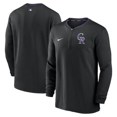 Colorado Rockies Authentic Collection Performance Half-Zip Top Black