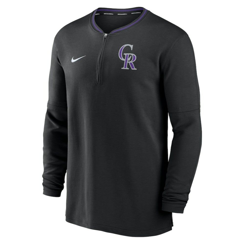 Colorado Rockies Authentic Collection Performance Half-Zip Top Black