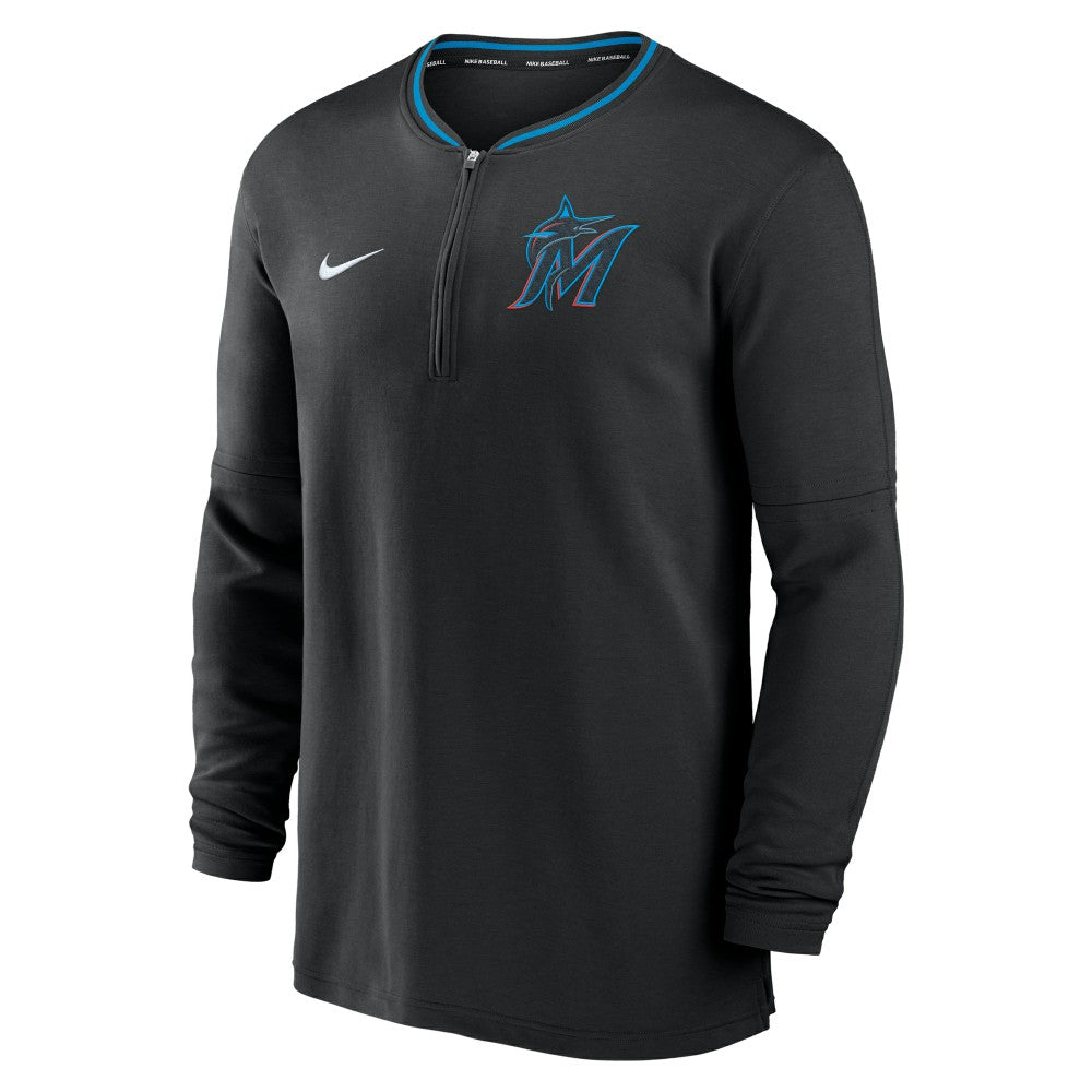 Miami Marlins Authentic Collection Performance Half-Zip Top Black