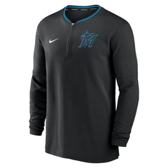 Miami Marlins Authentic Collection Performance Half-Zip Top Black