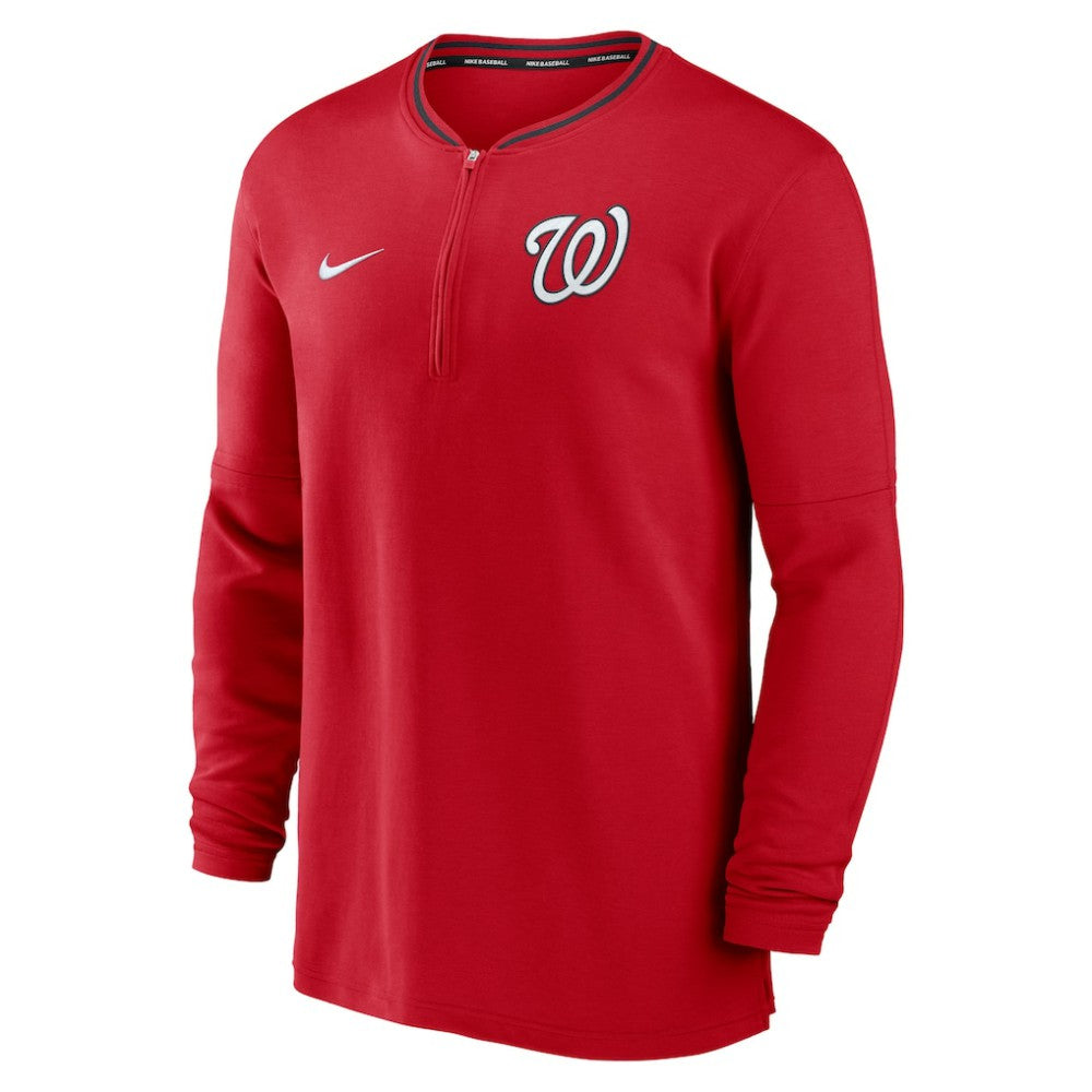 Washington Nationals Authentic Collection Performance Half-Zip Top Red