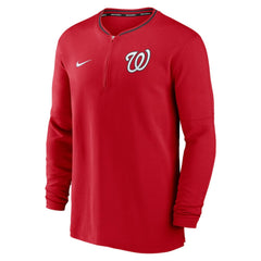 Washington Nationals Authentic Collection Performance Half-Zip Top Red