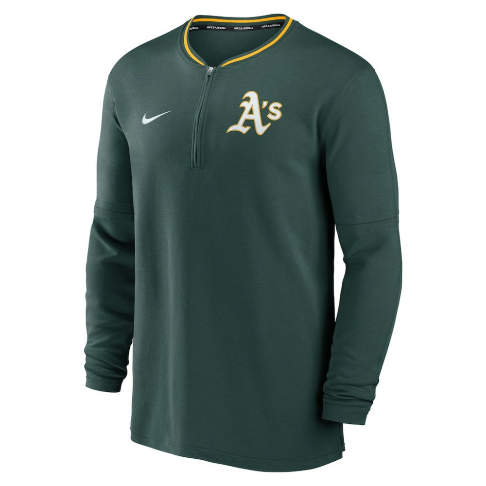 Athletics Authentic Collection Performance Half-Zip Top Green