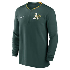 Athletics Authentic Collection Performance Half-Zip Top Green