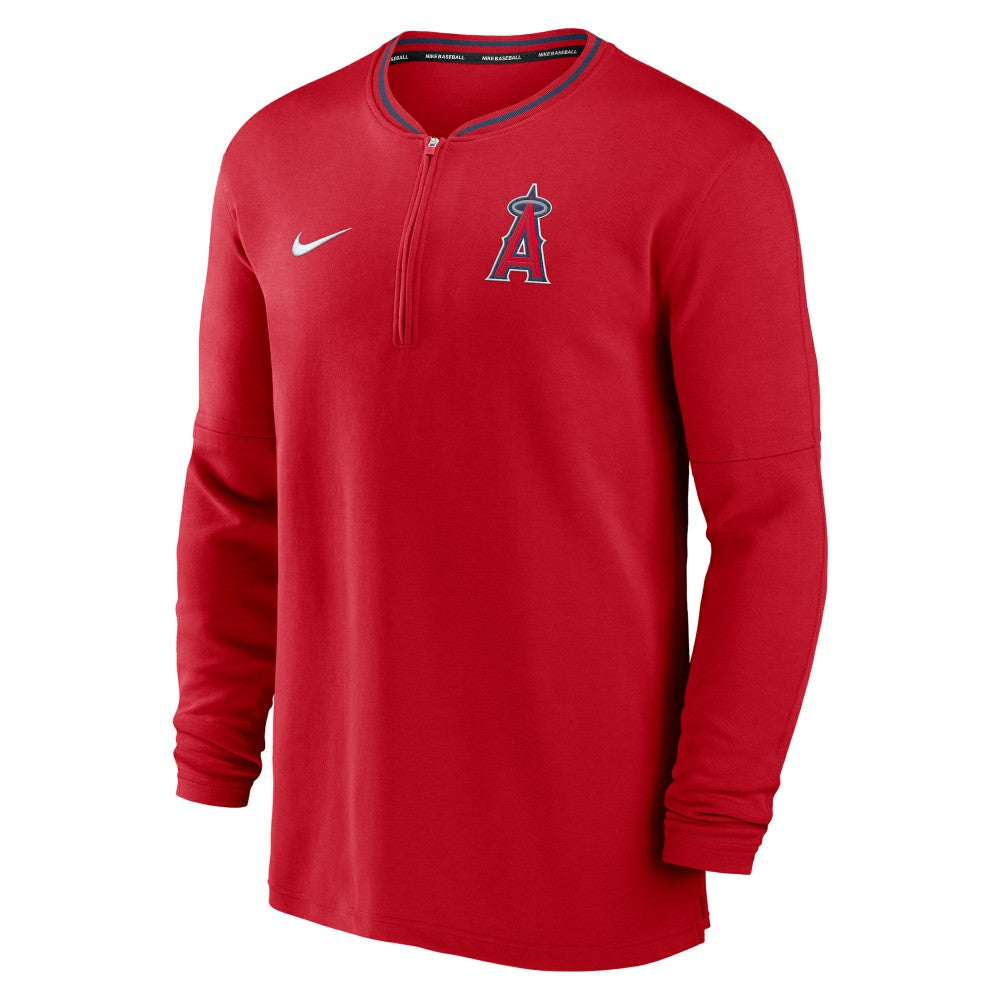 Los Angeles Angels Authentic Collection Performance Half-Zip Top Red