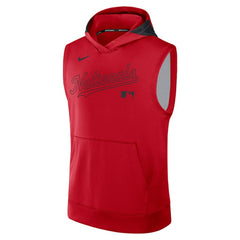 Washington Nationals Authentic Collection Dri-FIT Sleeveless Hoodie Red