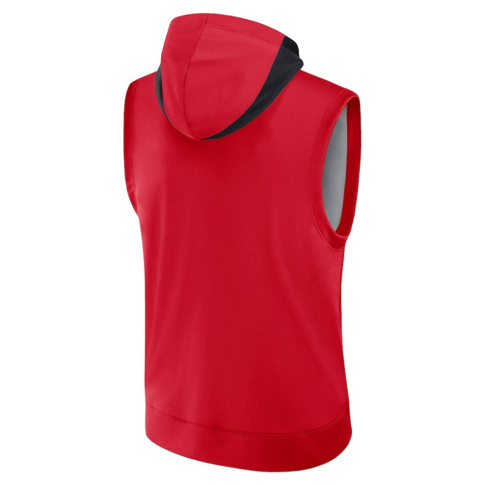 Washington Nationals Authentic Collection Dri-FIT Sleeveless Hoodie Red
