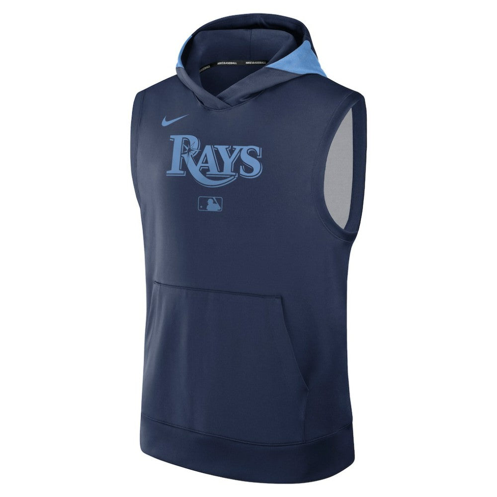 Tampa Bay Rays Authentic Collection Dri-FIT Sleeveless Hoodie Navy