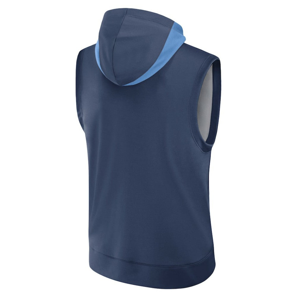 Tampa Bay Rays Authentic Collection Dri-FIT Sleeveless Hoodie Navy
