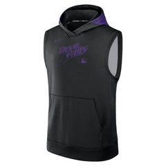 Tampa Bay Rays Authentic Collection Dri-FIT Sleeveless Hoodie Black