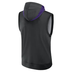 Tampa Bay Rays Authentic Collection Dri-FIT Sleeveless Hoodie Black