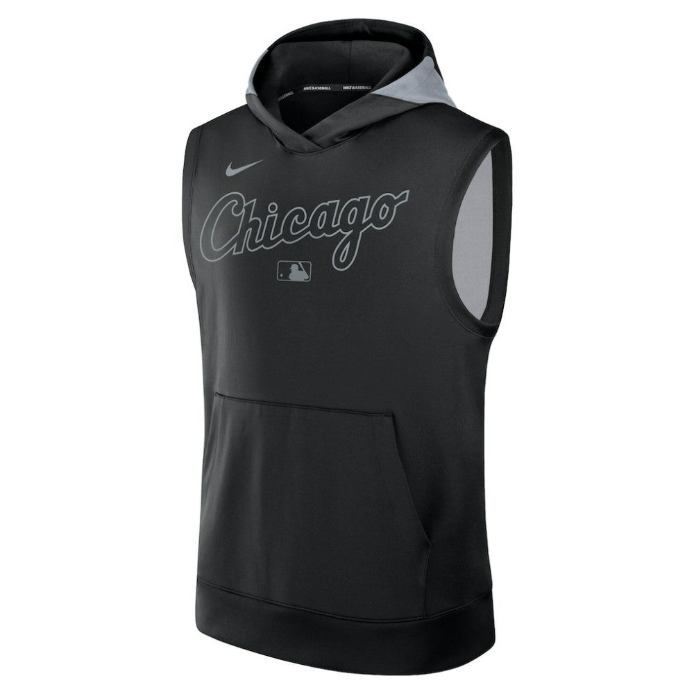 Chicago White Sox Authentic Collection Dri-FIT Sleeveless Hoodie Black