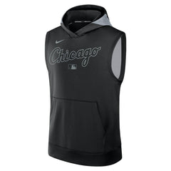 Chicago White Sox Authentic Collection Dri-FIT Sleeveless Hoodie Black