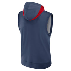 Atlanta Braves Authentic Collection Dri-FIT Sleeveless Hoodie Navy