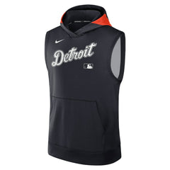 Detroit Tigers Authentic Collection Dri-FIT Sleeveless Hoodie Navy