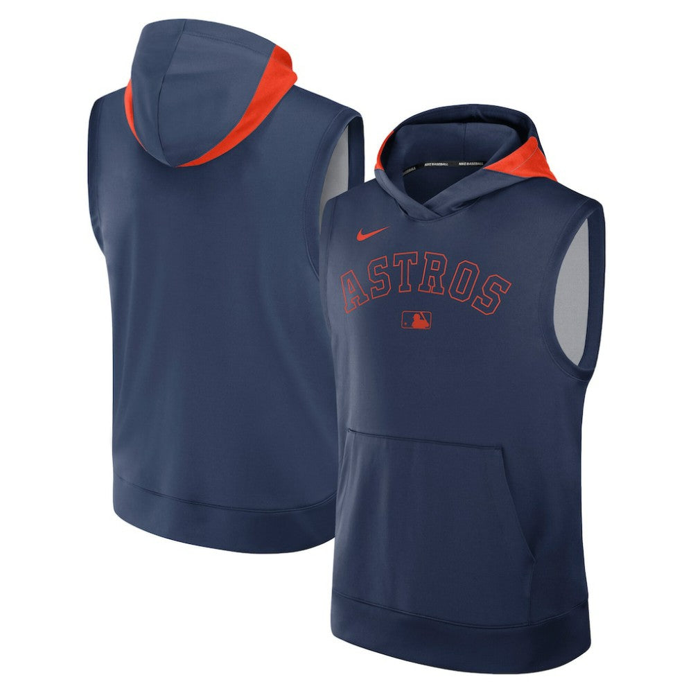 Houston Astros Authentic Collection Dri-FIT Sleeveless Hoodie Navy