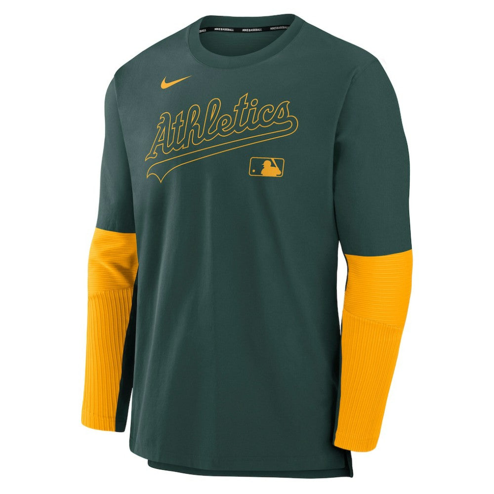 Athletics Authentic Collection Player Dri-FIT Lightweight Pullover  Green/Gold