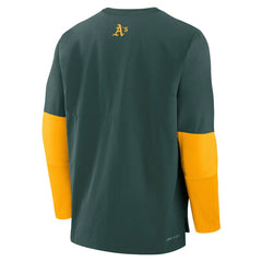 Athletics Authentic Collection Player Dri-FIT Lightweight Pullover  Green/Gold