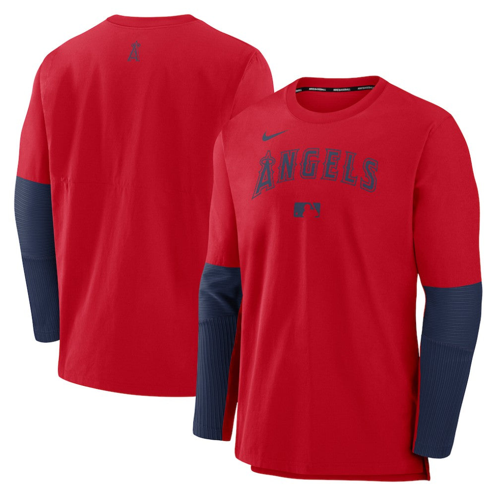 Los Angeles Angels Authentic Collection Player Dri-FIT Lightweight Pullover  Red/Navy