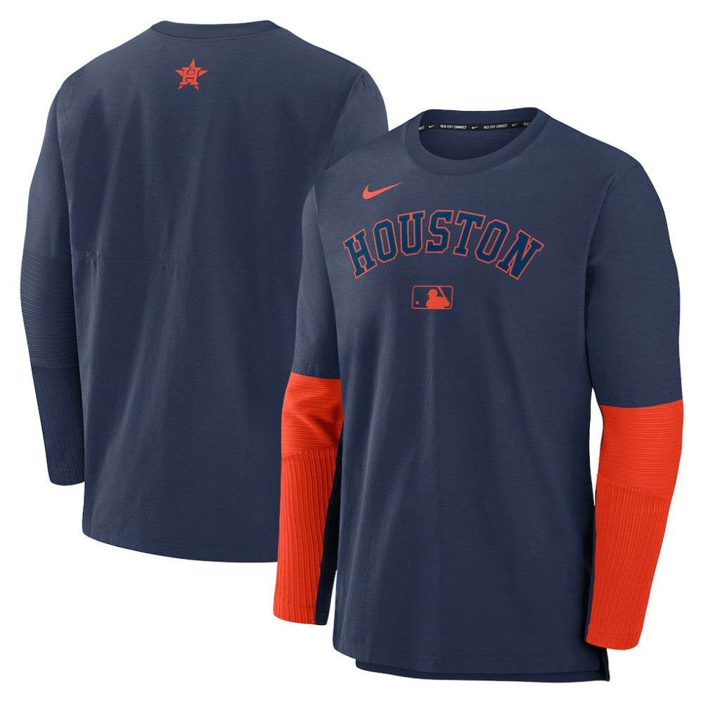 Houston Astros Authentic Collection Player Dri-FIT Lightweight Pullover  Navy/Orange