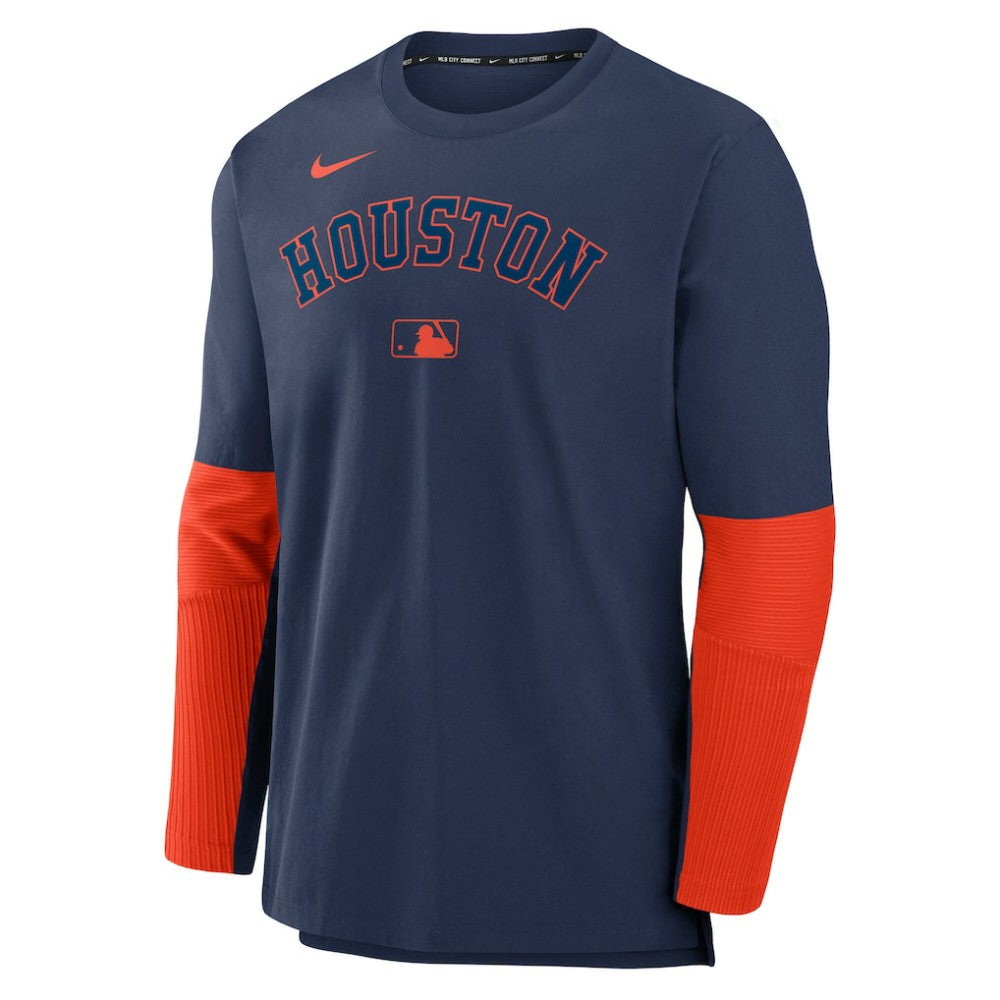 Houston Astros Authentic Collection Player Dri-FIT Lightweight Pullover  Navy/Orange