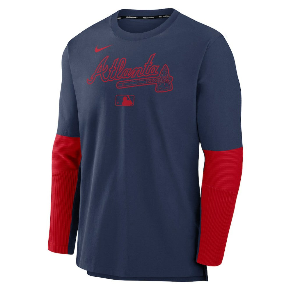 Atlanta Braves Authentic Collection Player Dri-FIT Lightweight Pullover  Navy/Red