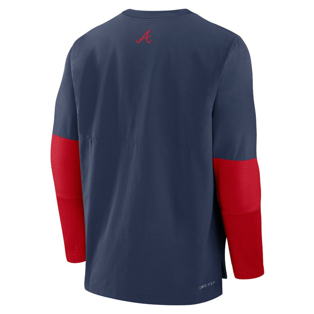 Atlanta Braves Authentic Collection Player Dri-FIT Lightweight Pullover  Navy/Red