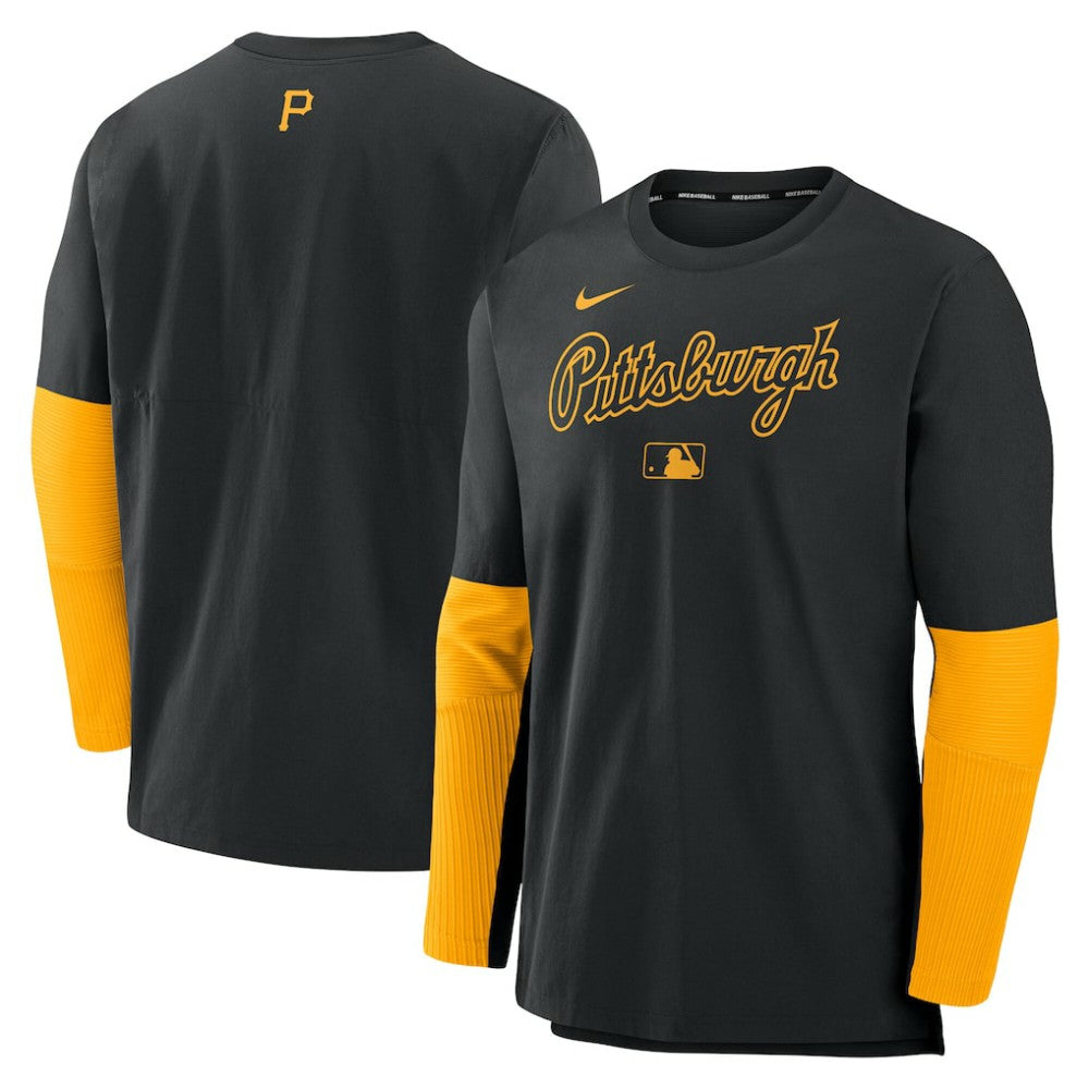 Pittsburgh Pirates Authentic Collection Player Dri-FIT Lightweight Pullover  Black/Gold