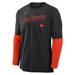 San Francisco Giants Authentic Collection Player Dri-FIT Lightweight Pullover  Black/Orange