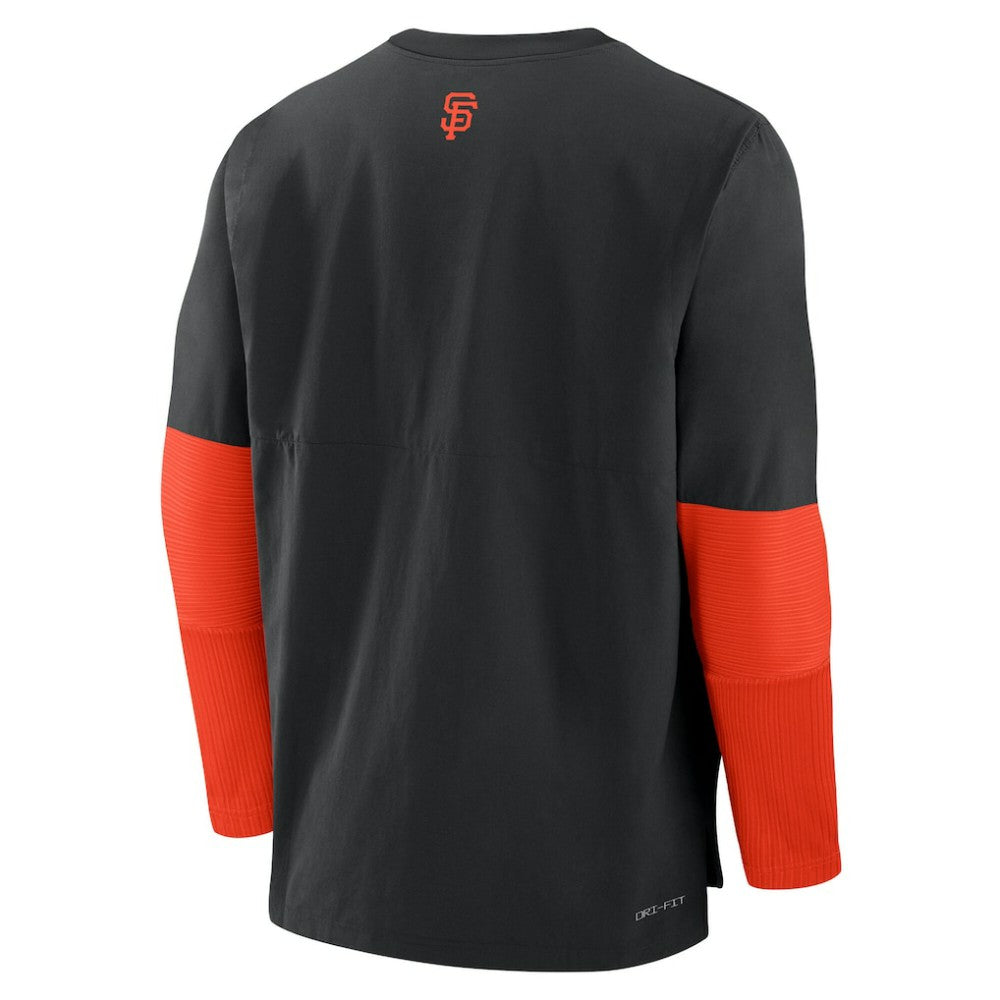 San Francisco Giants Authentic Collection Player Dri-FIT Lightweight Pullover  Black/Orange