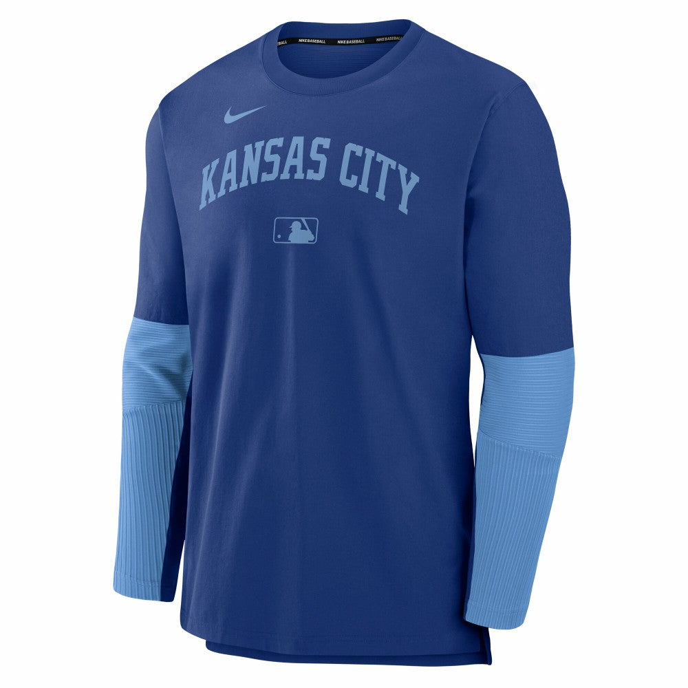 Kansas City Royals Authentic Collection Player Dri-FIT Lightweight Pullover  Royal/Light Blue