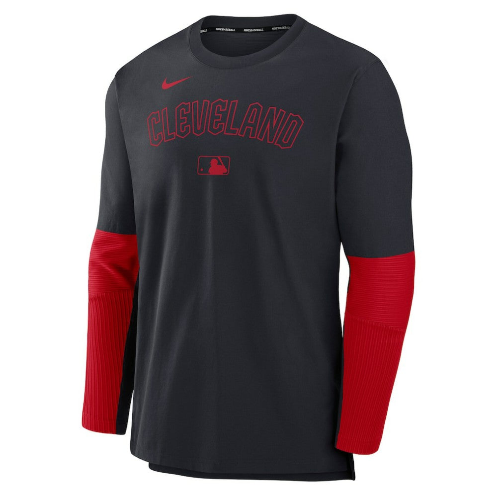 Cleveland Guardians Authentic Collection Player Dri-FIT Lightweight Pullover  Navy/Red