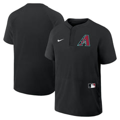 Arizona Diamondbacks Authentic Collection Raglan Short Sleeve Windshirt Black