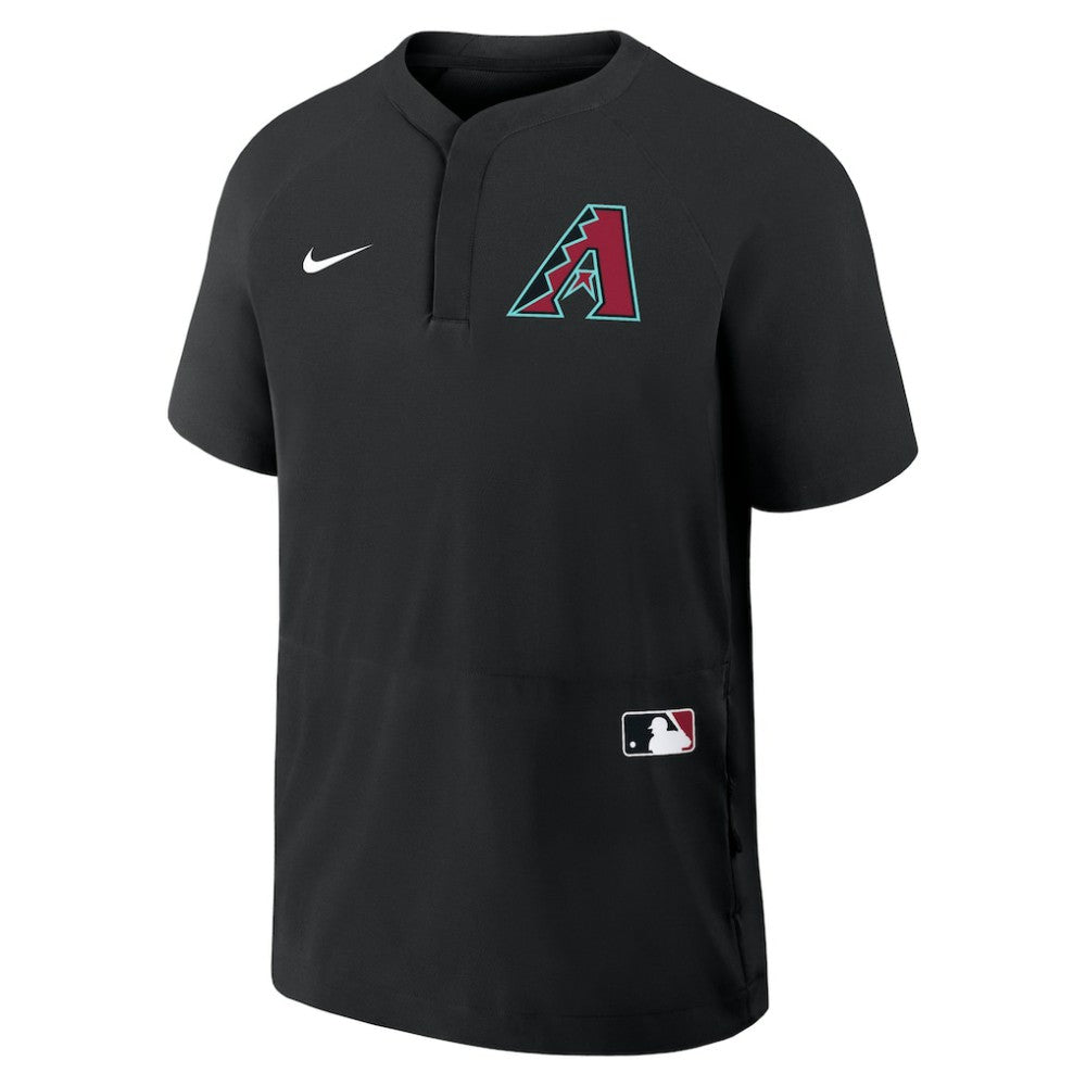 Arizona Diamondbacks Authentic Collection Raglan Short Sleeve Windshirt Black