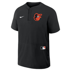 Baltimore Orioles Authentic Collection Raglan Short Sleeve Windshirt Black