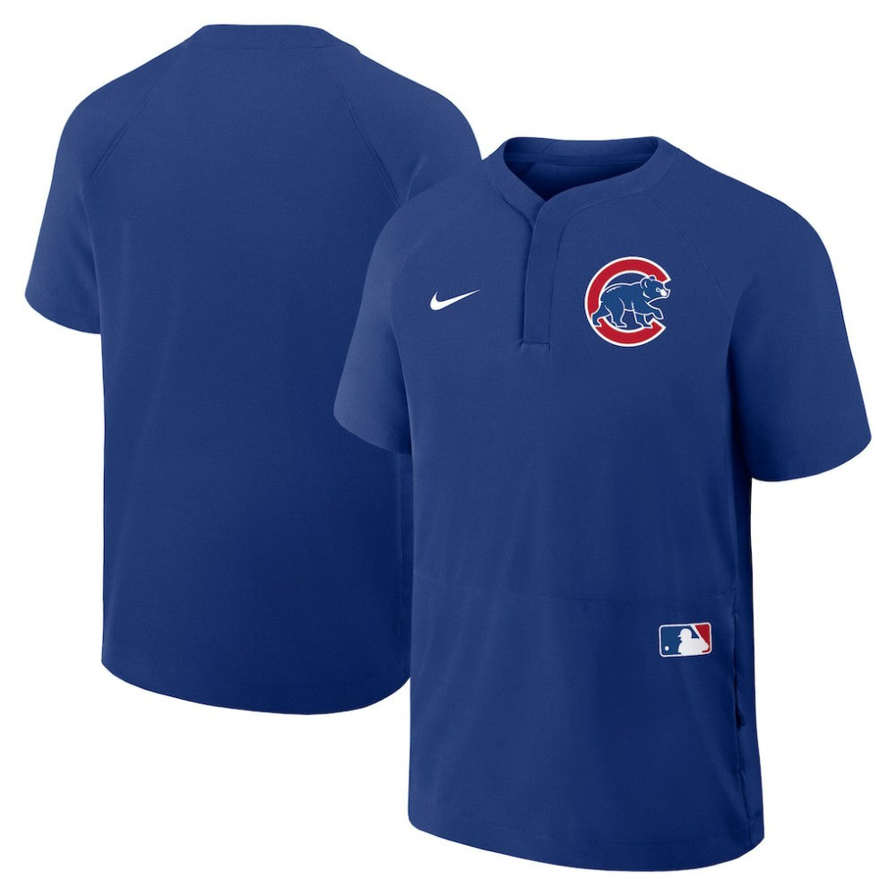 Chicago Cubs Authentic Collection Raglan Short Sleeve Windshirt Royal