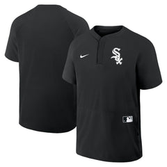 Chicago White Sox Authentic Collection Raglan Short Sleeve Windshirt Black