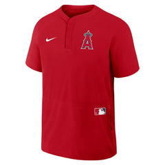 Los Angeles Angels Authentic Collection Raglan Short Sleeve Windshirt Red