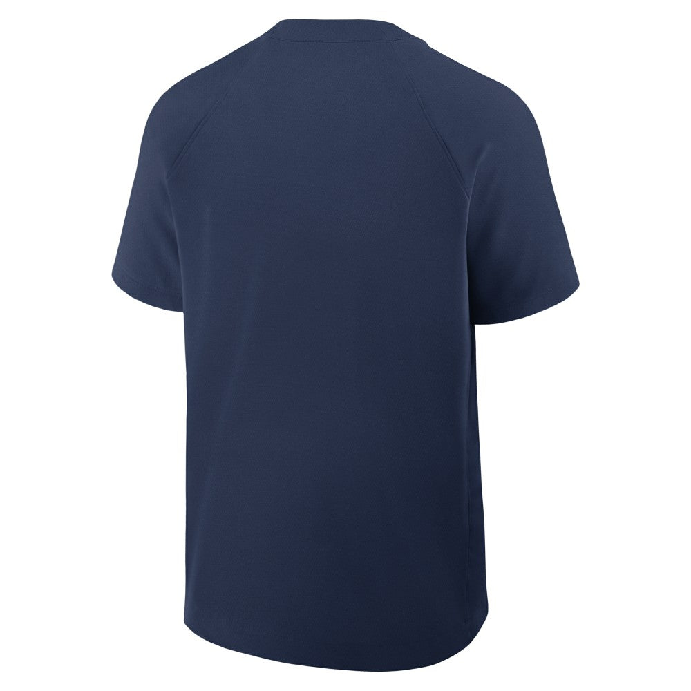 Milwaukee Brewers Authentic Collection Raglan Short Sleeve Windshirt Navy