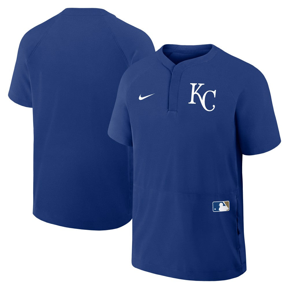 Kansas City Royals Authentic Collection Raglan Short Sleeve Windshirt Royal