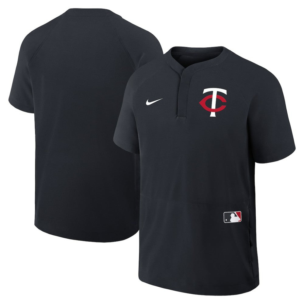 Minnesota Twins Authentic Collection Raglan Short Sleeve Windshirt Navy