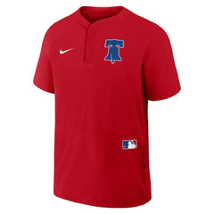 Philadelphia Phillies Authentic Collection Raglan Short Sleeve Windshirt Red
