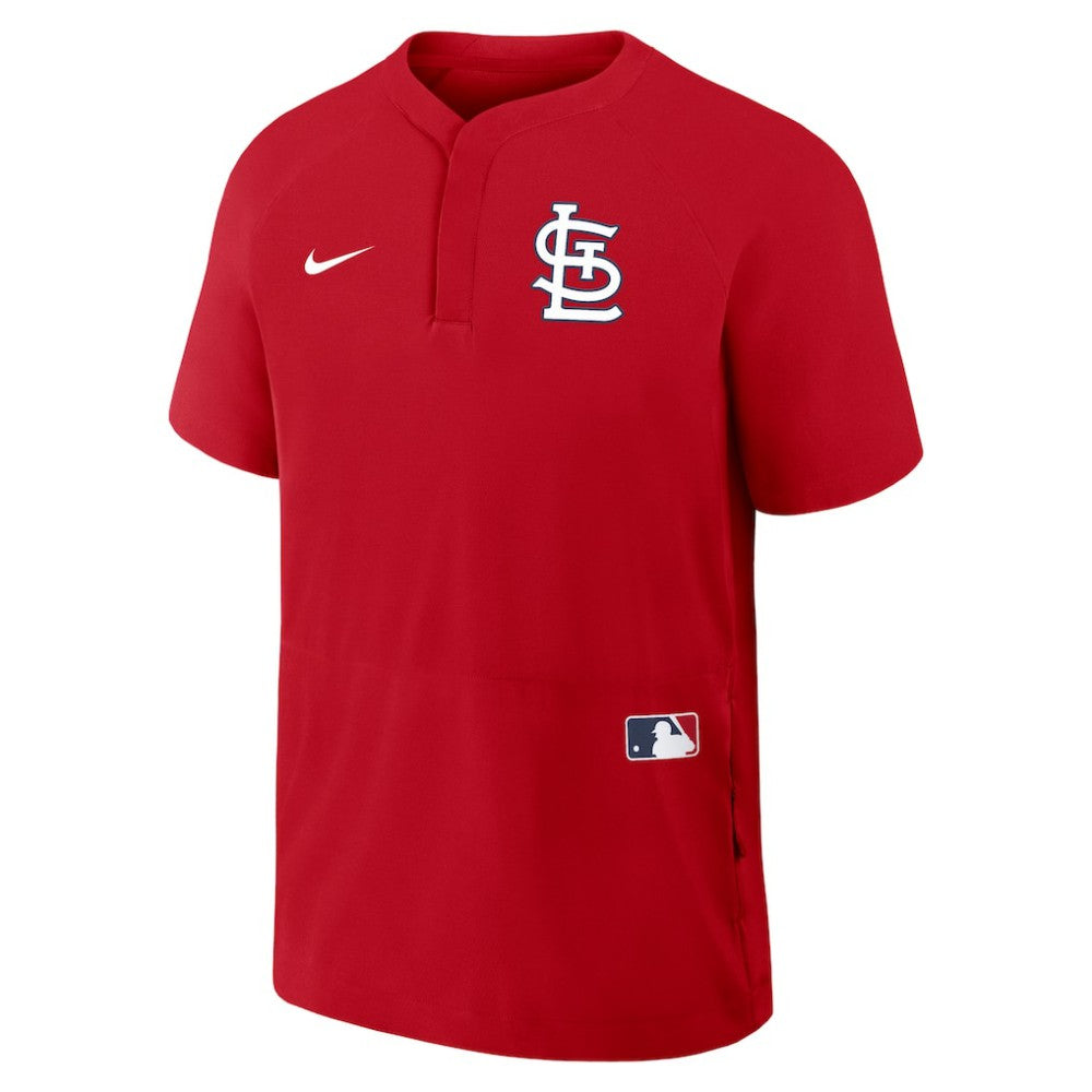 St. Louis Cardinals Authentic Collection Raglan Short Sleeve Windshirt Red