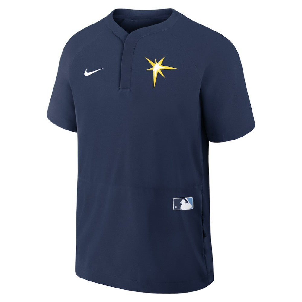 Tampa Bay Rays Authentic Collection Raglan Short Sleeve Windshirt Navy